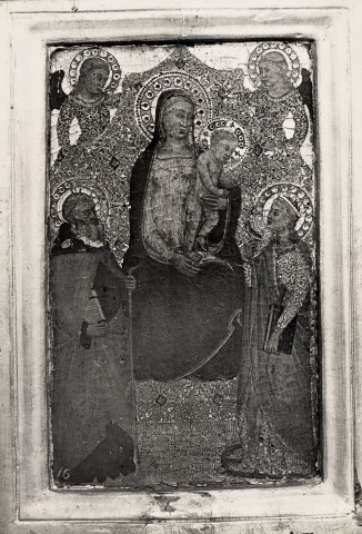 Anonimo — Ecole de Daddi. Vierge, enfant, S.t Antoine et un saint. Musée de Nice — insieme